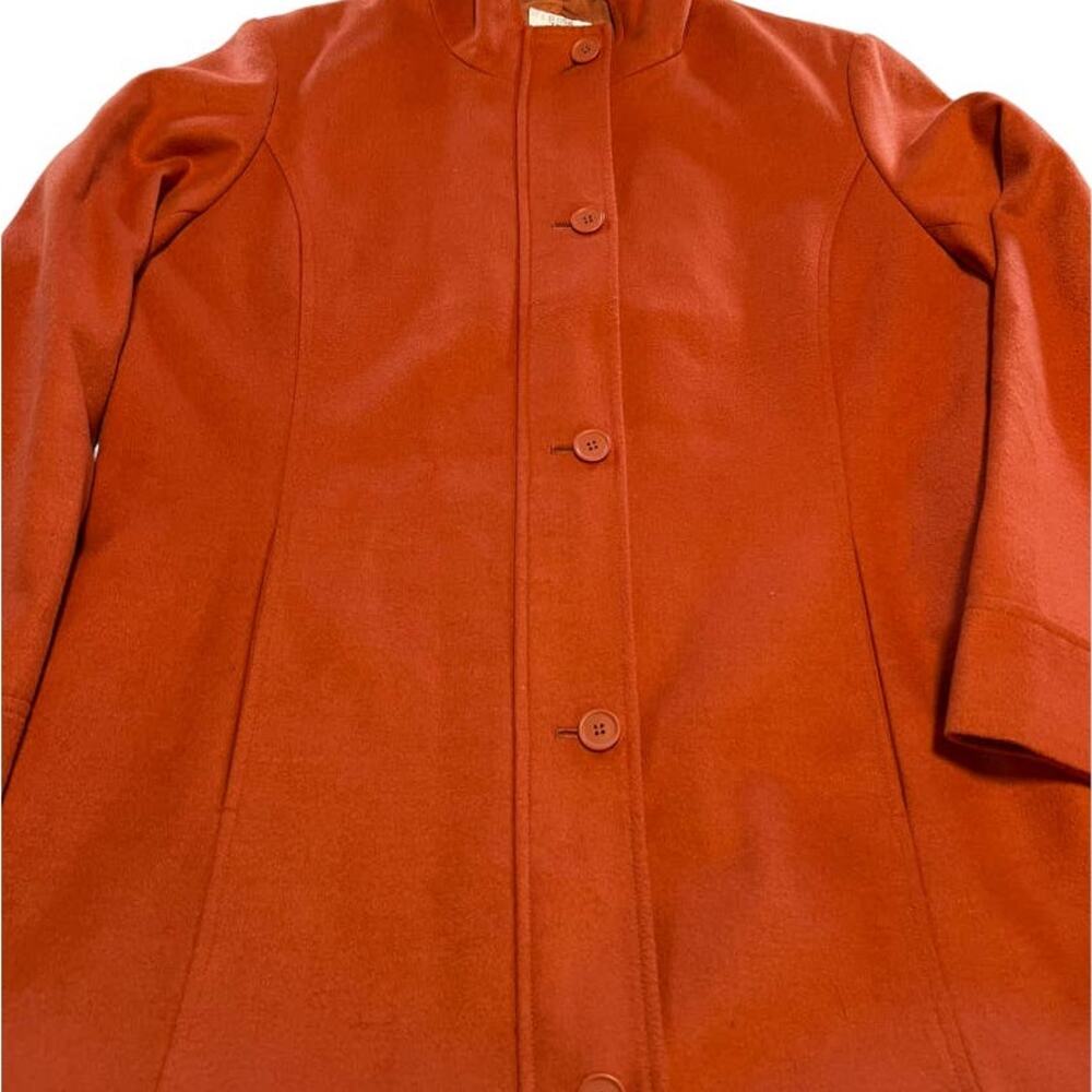 Rosa Thea Womens Orange Hooded Button Front Zip Up Jacket Size Medium - Picture 11 of 13